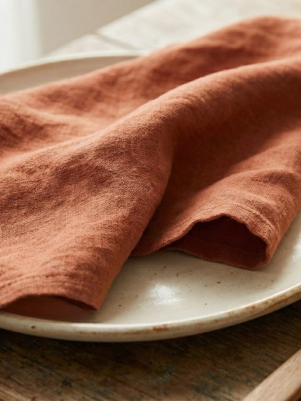 Hand-dyed Linen Napkin Set - Detail